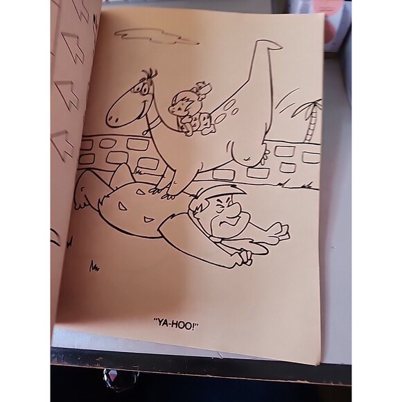 Coloring And Fun With The Flintstones Out West, Vintage Coloring Book Kids - Picture 3 of 7